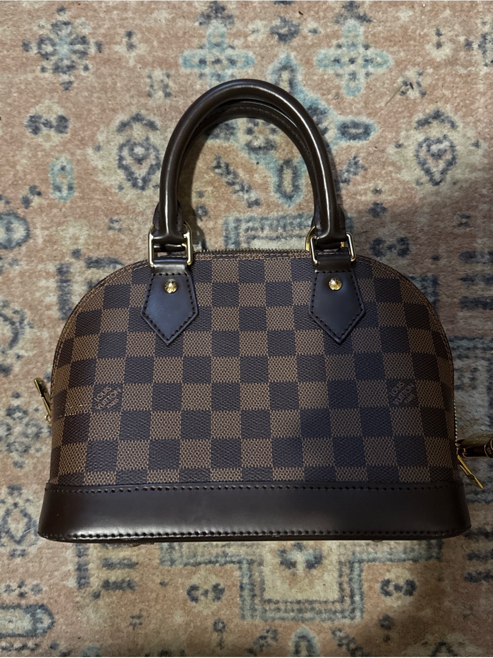 Classic Structured Brown Check Satchel Handbag